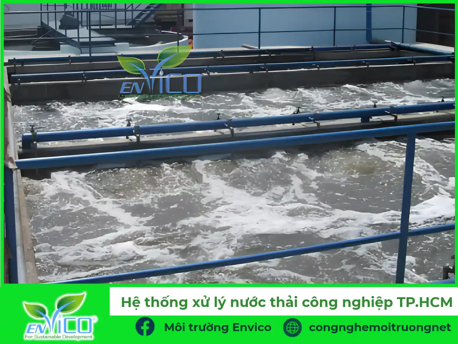 Hệ thống xử lý nước thải công nghiệp tại TP.HCM do Envico thực hiện