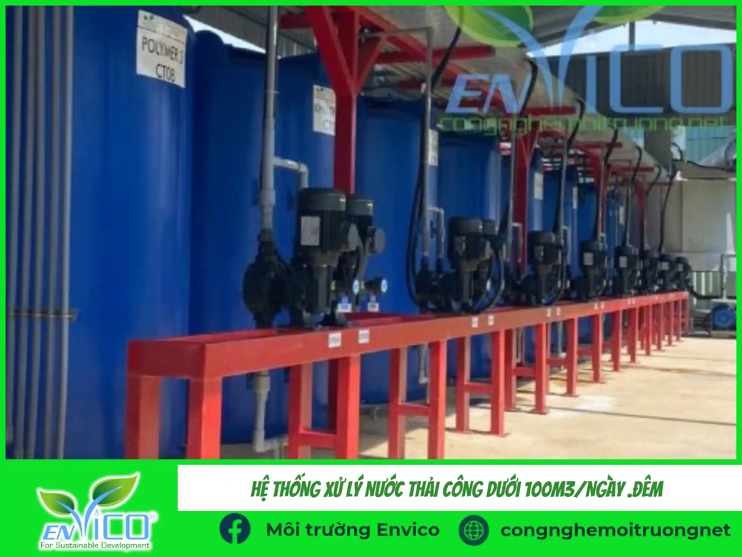hệ thống xử lý nước thải công nghiệp trọn gói do Envico thi công