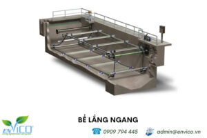Cấu tạo của bể lắng ngang