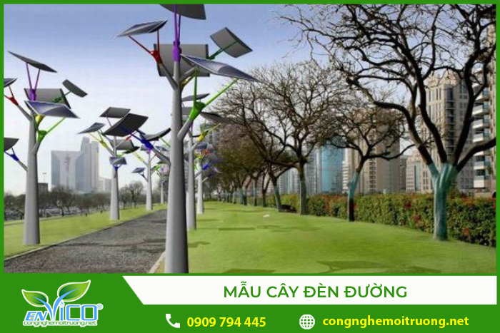 Cây nhân tạo năng lượng thắp sáng đường phố bằng năng lượng mặt trời