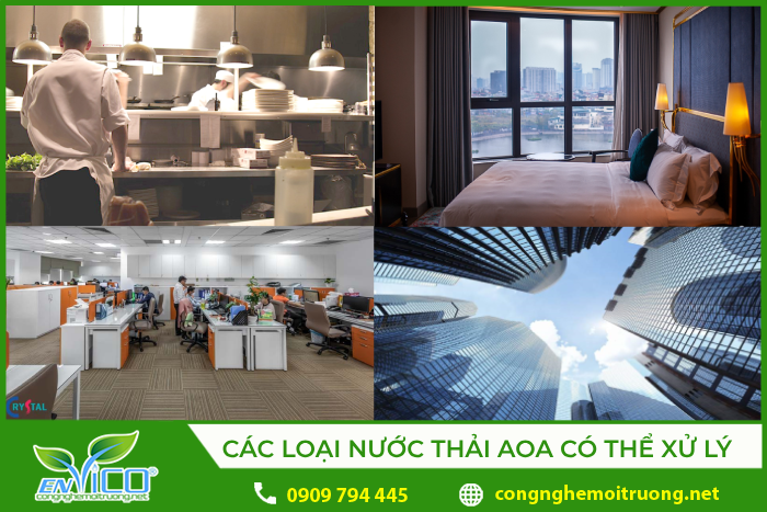 Các loại nước thải có thể ứng dụng công nghệ cải tiến AOA để xử lý