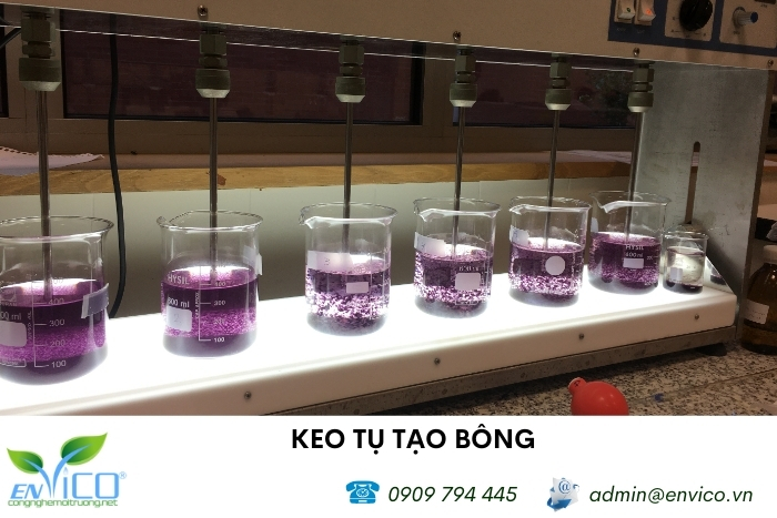 Keo tụ tạo bông là quá trình các hạt nhỏ kết hợp tạo thành bông cặn