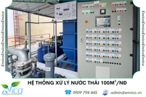 Hệ thống xử lý nước thải 100m3/ngày.đêm HN