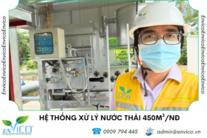 Hệ thống xử lý nước thải 450 m3/ngày.đêm