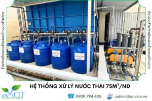 Hệ thống xử lý nước thải 75m3nđ ww vt envico