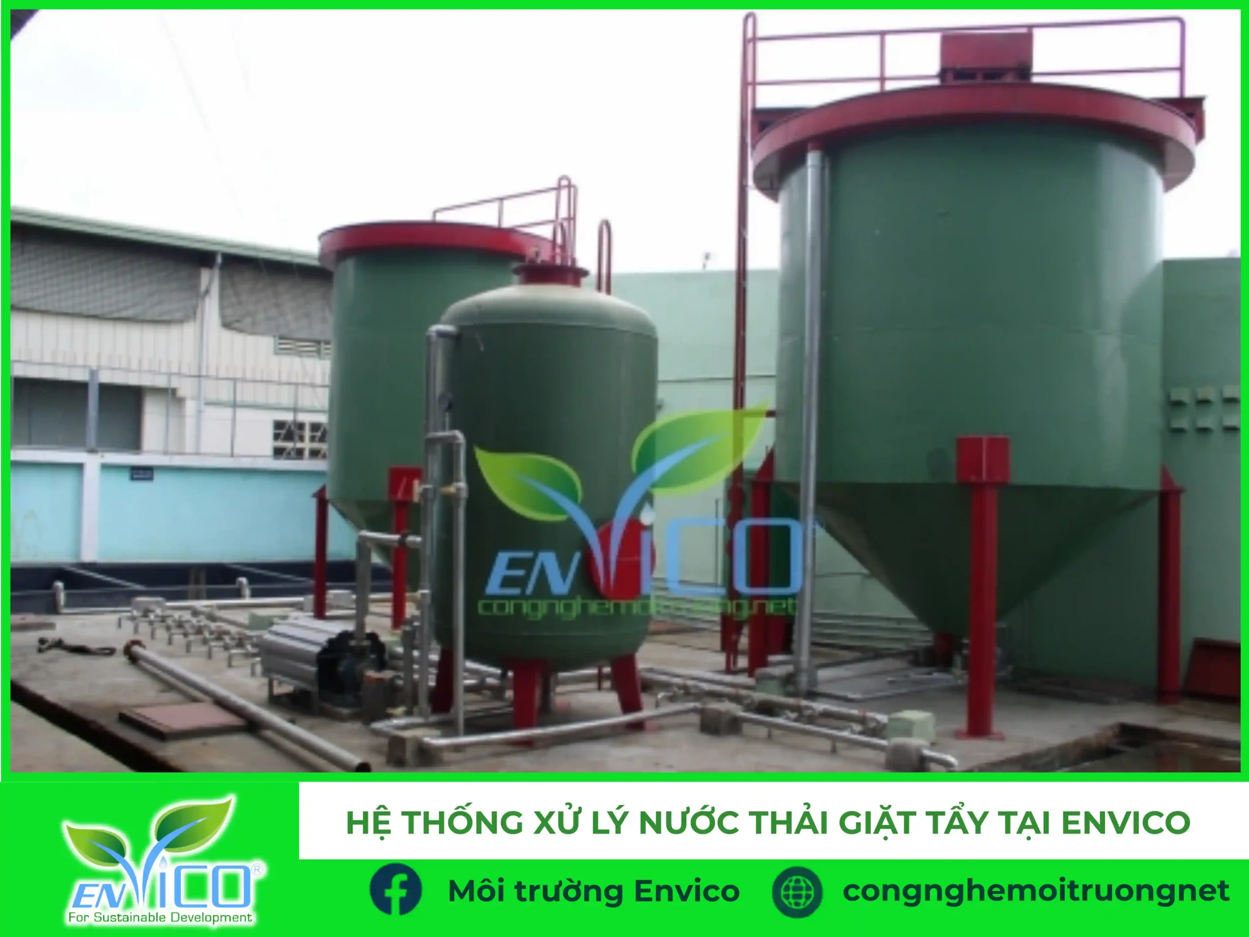 Hệ thống xử lý nước thải tẩy rửa do Envico thi công