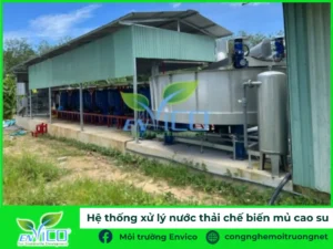 Hệ thống xử lý nước thải công suất 500 m³/ngày đêm tại dự án WW-DQ do ENVICO công bố.