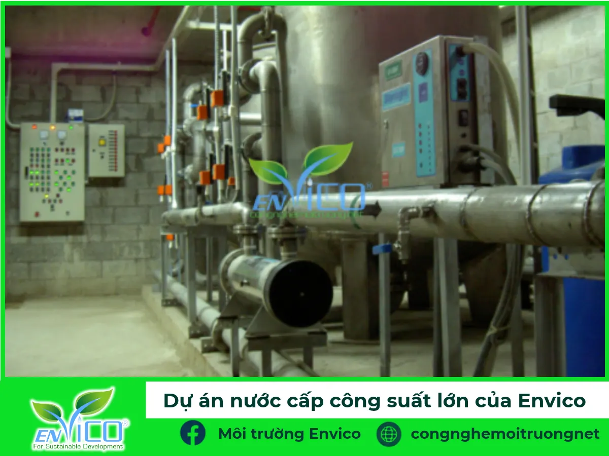 ảnh thật dự án nước cấp 2.400 m³/ngày đêm của Envico
