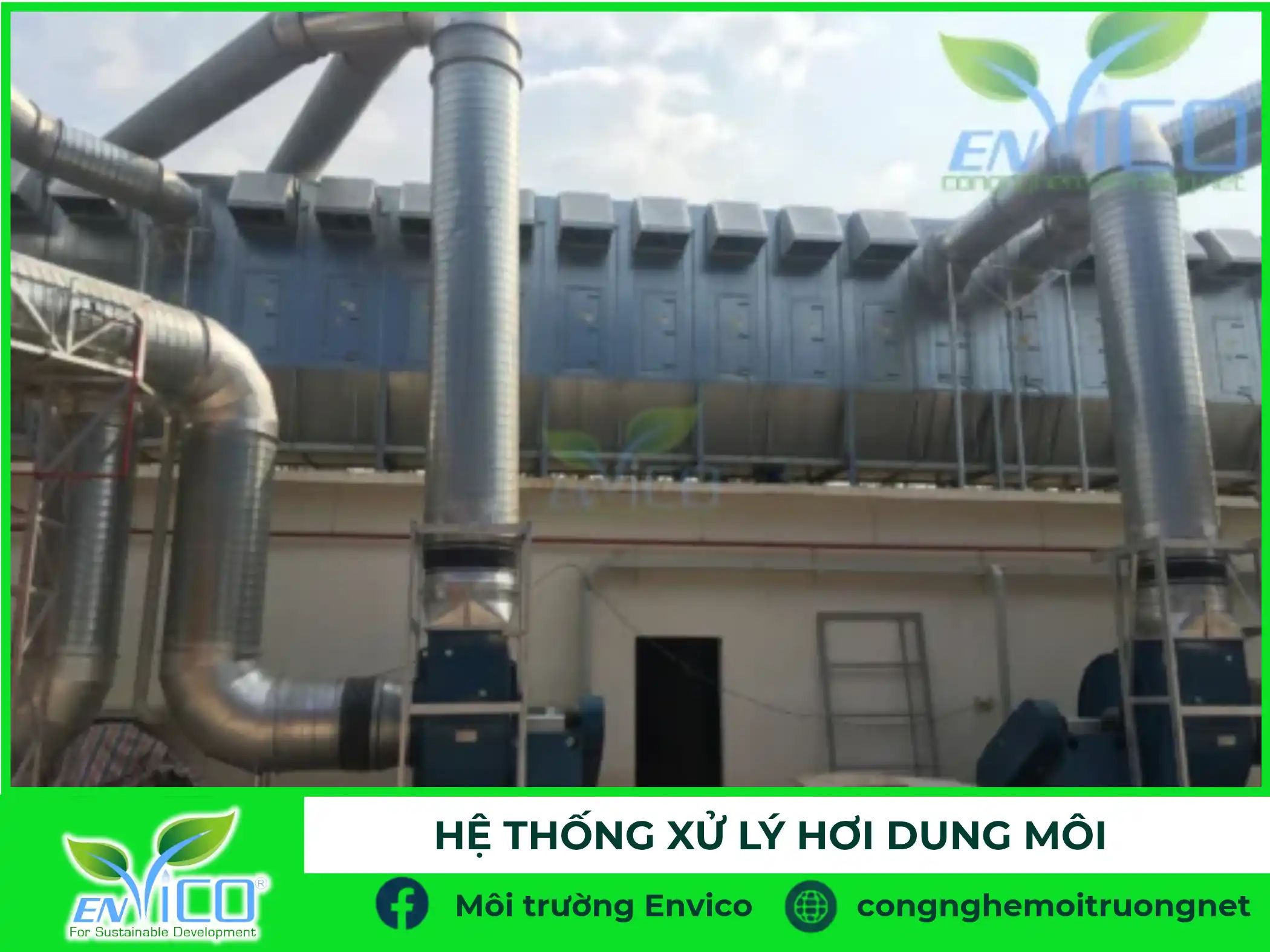 Hệ thống xử lý hơi dung môi mực in công suất 30.000 m³/giờ ED-TW do Envico thi công